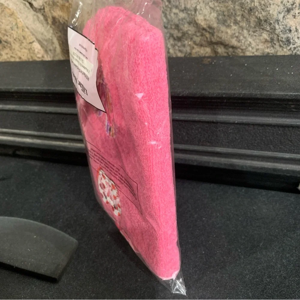 Lillian Vernon Flip Flop Terry Pink Toiletry Bag 806278 Brand New